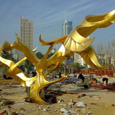 大雁南飞抽象雕塑 不锈钢大雁雕塑制作厂家